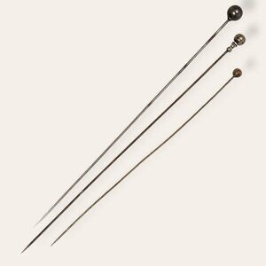 Set of 3 Antique Long Hat Pins